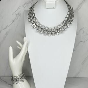 Walleska Soda Pop Tab Crochet Necklace Bracelet Set Statement ✨